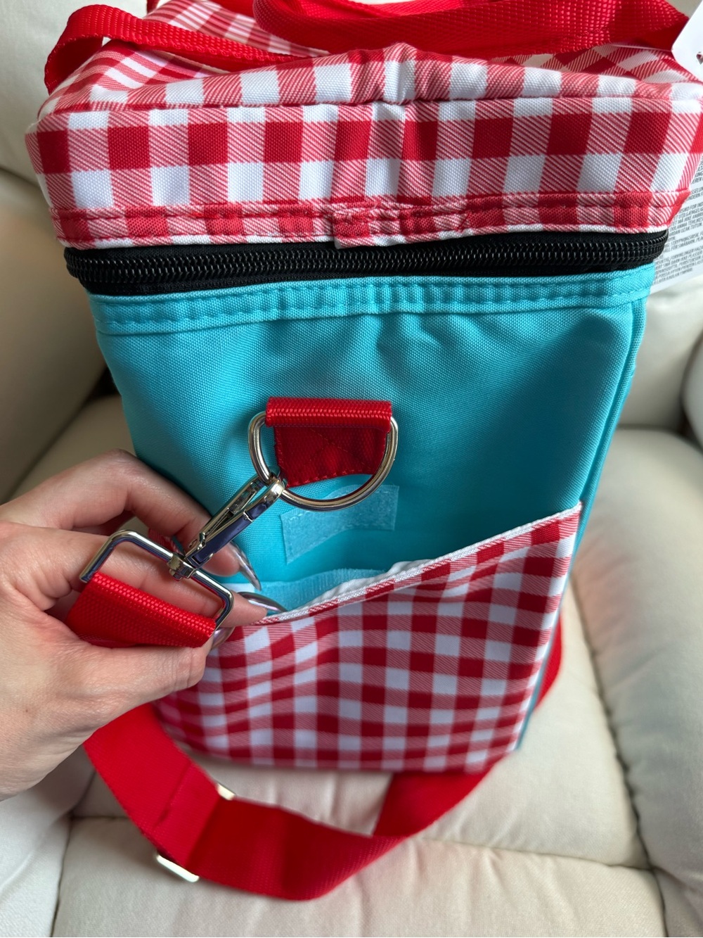 Disney Mickey & Minnie’s Runaway Railway Red Checkered Picnic Cooler & Blanket - Picture 5 of 11